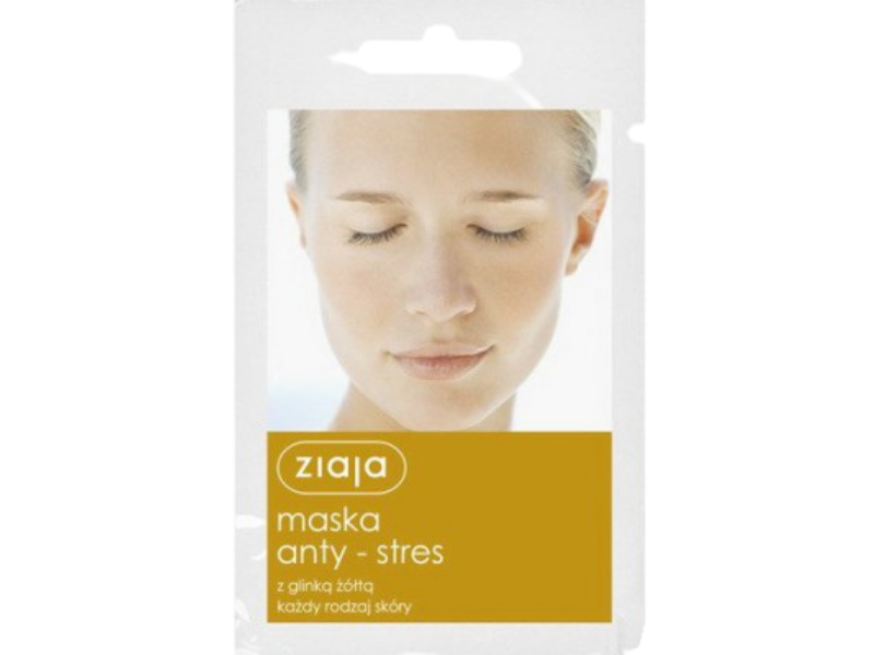 ZIAJA Maska Anty-stres z glinką żółtą, 7 ml