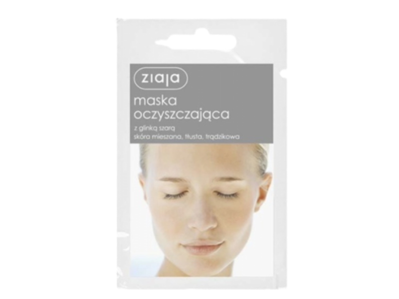 ZIAJA Maska Oczyszczająca z glinką szarą, 7 ml