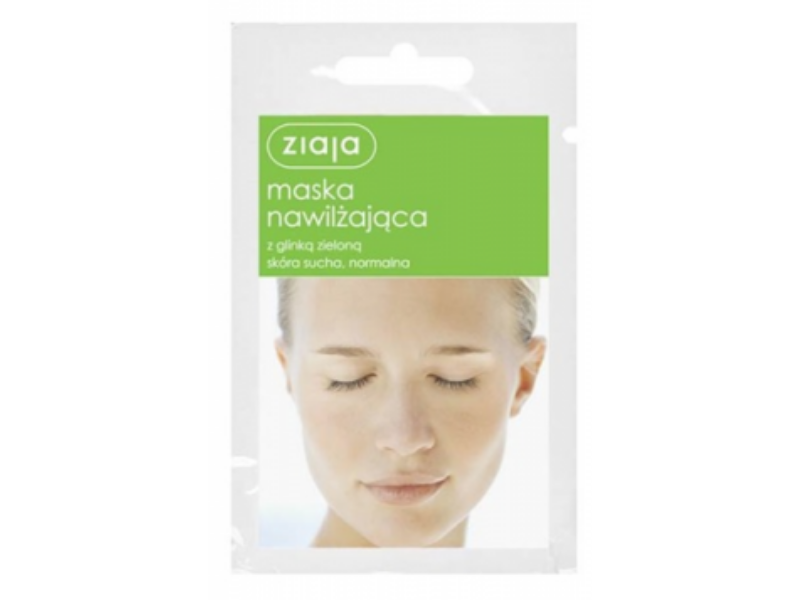 ZIAJA Maska nawilżająca z glinką zieloną, 7 ml