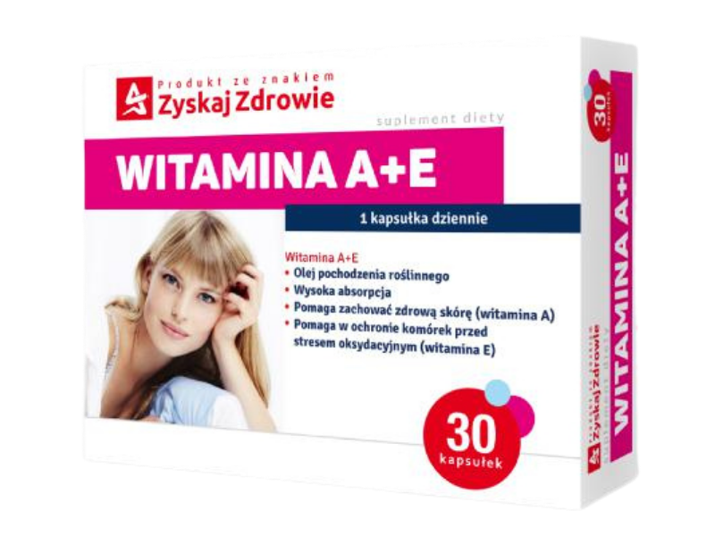 ZYSKAJ ZDROWIE Witamina A+E, kapsułki miękkie, 30 kaps.
