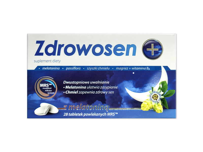 Zdrowosen+ z melatoniną, tabletki, 28 tabl.