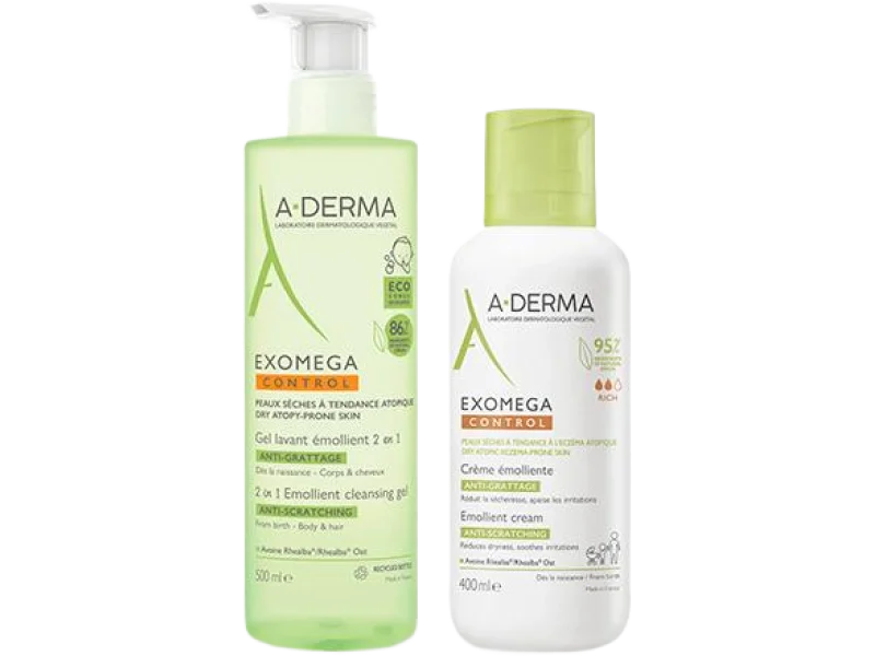 A-DERMA Exomega Control Żel emolient do mycia 2w1, żel, 500 ml