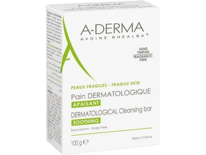 A-DERMA Kostka dermatologiczna oczyszcza i łagodzi skórę, 100 g