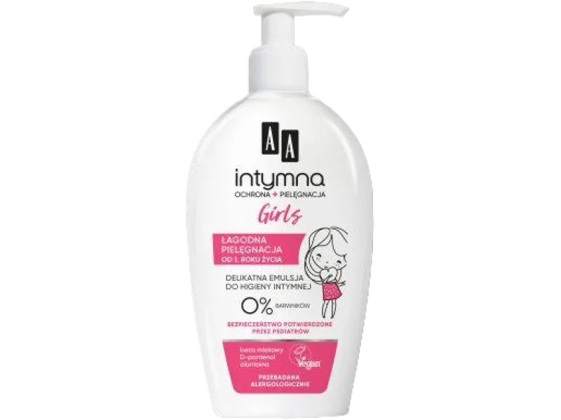 AA INTYMNA Girls emulsja do higieny intymnej od 1. roku życia, 300 ml