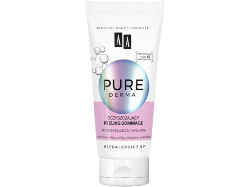 AA PURE DERMA oczyszczający peeling gommage, 75 ml