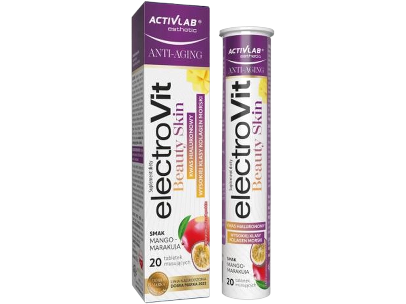 Activlab ElectroVit Beauty skin, smak mango marakuja, tabletki musujące, 20 tabl.