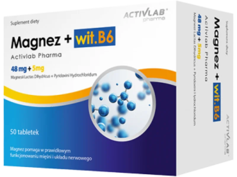 ACTIVLAB Magnez + Wit. B6, kapsułki, 50 kaps.