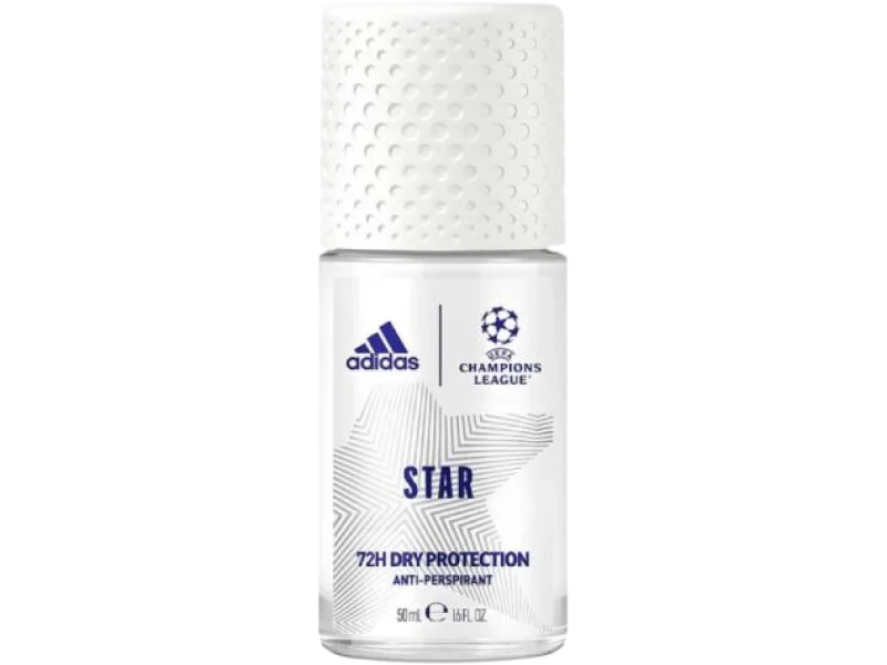 ADIDAS UEFA Champions League Star 72H Antyperspirant dla mężczyzn, roll-on, 50 ml