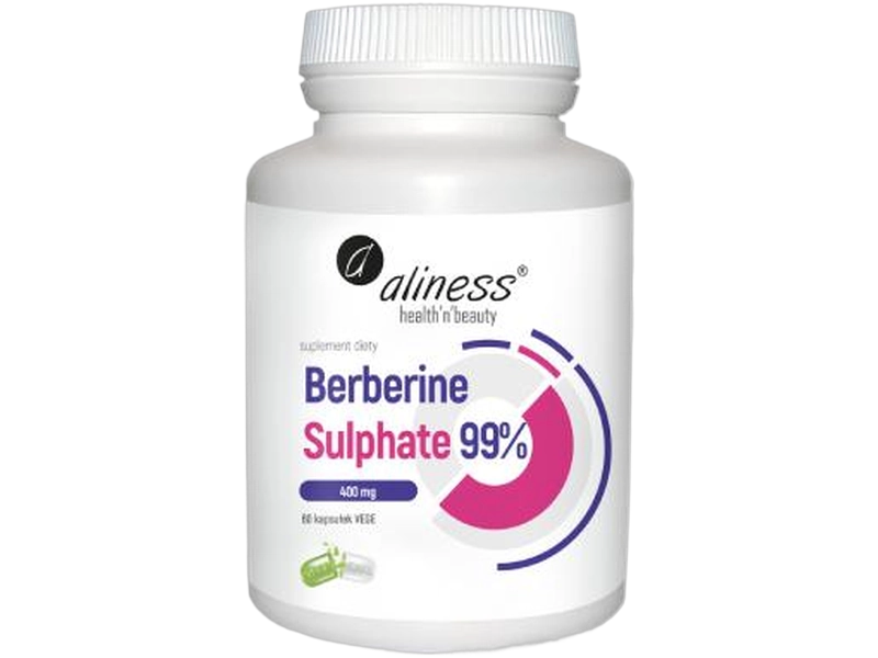 Aliness Berberine sulphate 99%, kapsułki, 400 mg, 60 kaps.