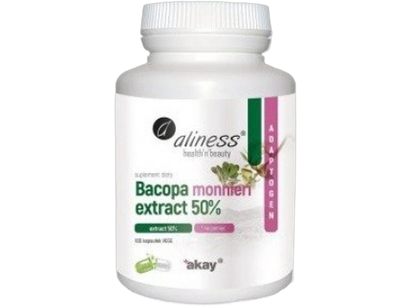 Aliness Brahmi bacopa monnieri ekstrakt, kapsułki, 500 mg, 100 kaps.