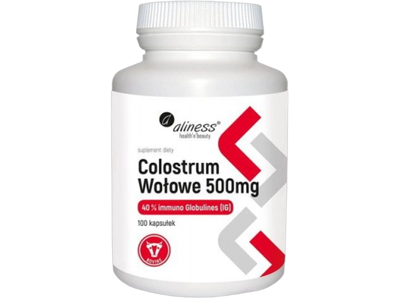 Aliness Colostrum wołowe, kapsułki, 500 mg, 100 kaps.