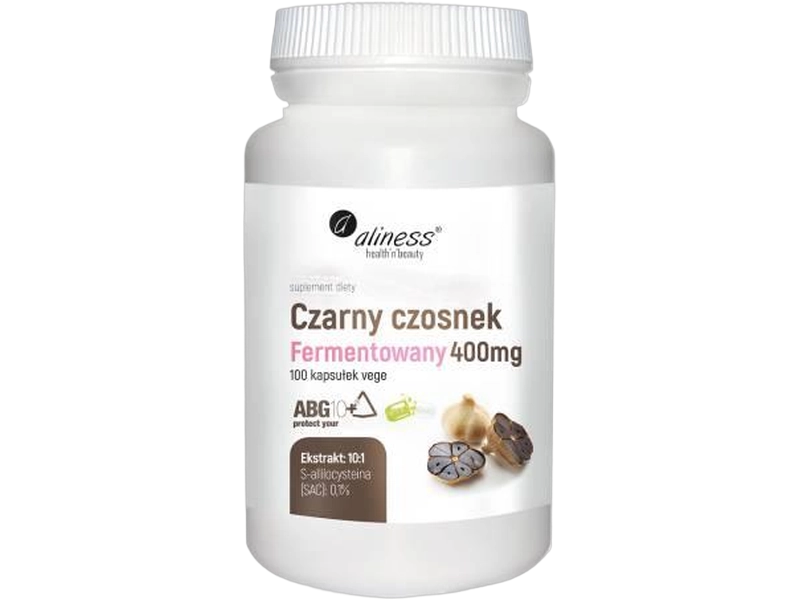 Aliness Czarny czosnek fermentowany ABG10+, kapsułki, 100 kaps.