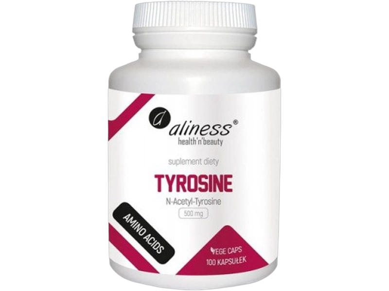 Aliness N-acetyl tyrosine, kapsułki, 500 mg, 100 kaps.