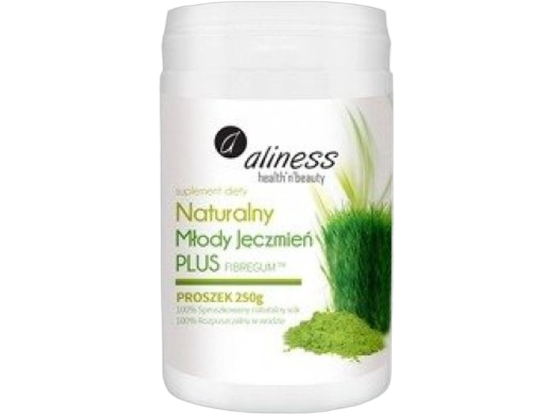 Aliness naturalny młody jęczmień Plus, proszek, 250 g