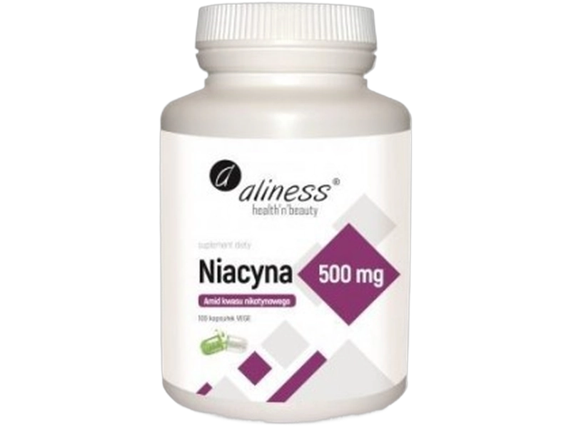 Aliness Niacyna amid kwasu nikotynowego, kapsułki, 500 mg, 100 kaps.