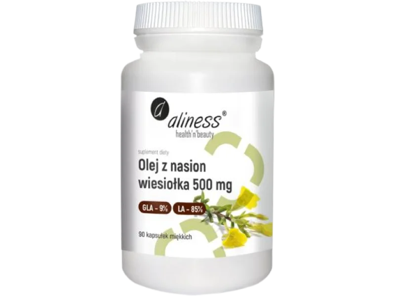 ALINESS Olej z nasion wiesiołka, kapsułki miękkie, 500 mg, 90 kaps.
