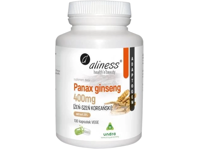 Aliness Panax ginseng żeń-szeń, kapsułki, 100 kaps.