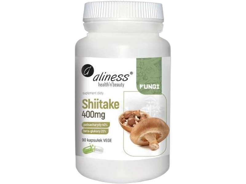 Aliness Shiitake, kapsułki, 400 mg, 90 kaps.