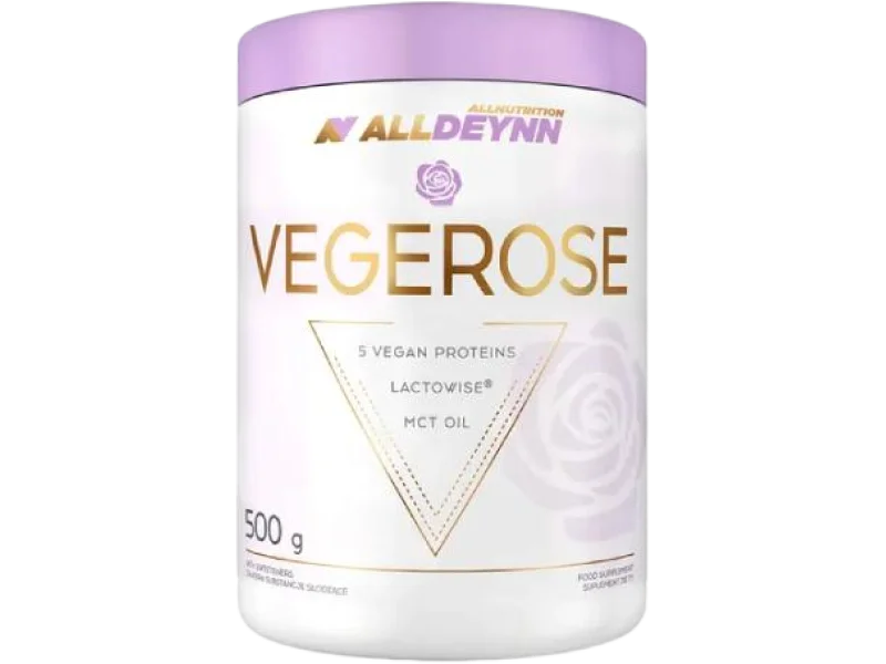 ALLNUTRITION ALLDEYNN VEGEROSE White Chocolate Raspberry, proszek, 500 g