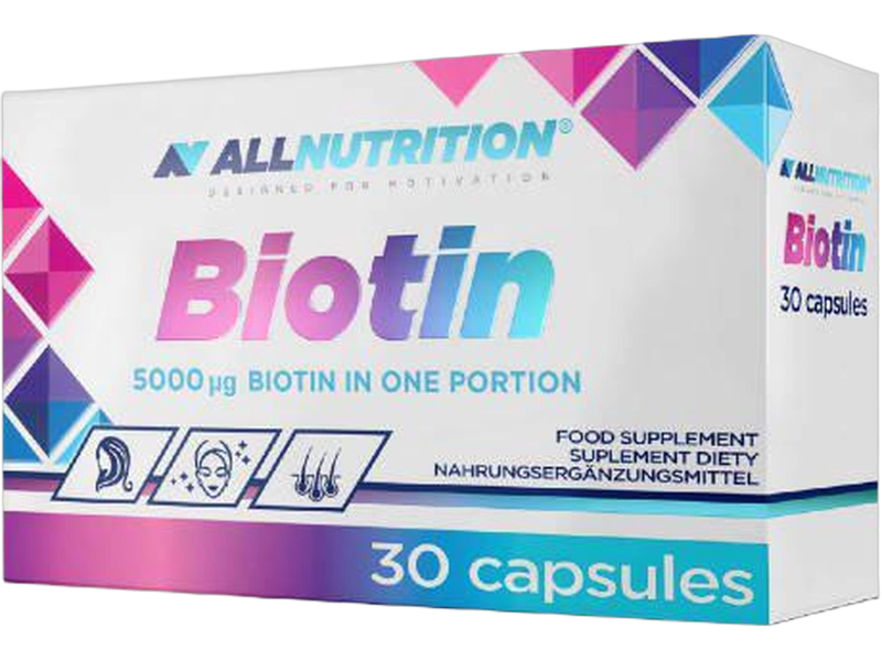 Allnutrition Biotin, kapsułki, 5000 µg, 30 kaps.