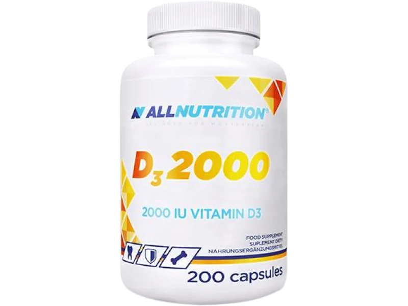 Allnutrition D3 2000, kapsułki miękkie, 50 µg, 200 kaps.