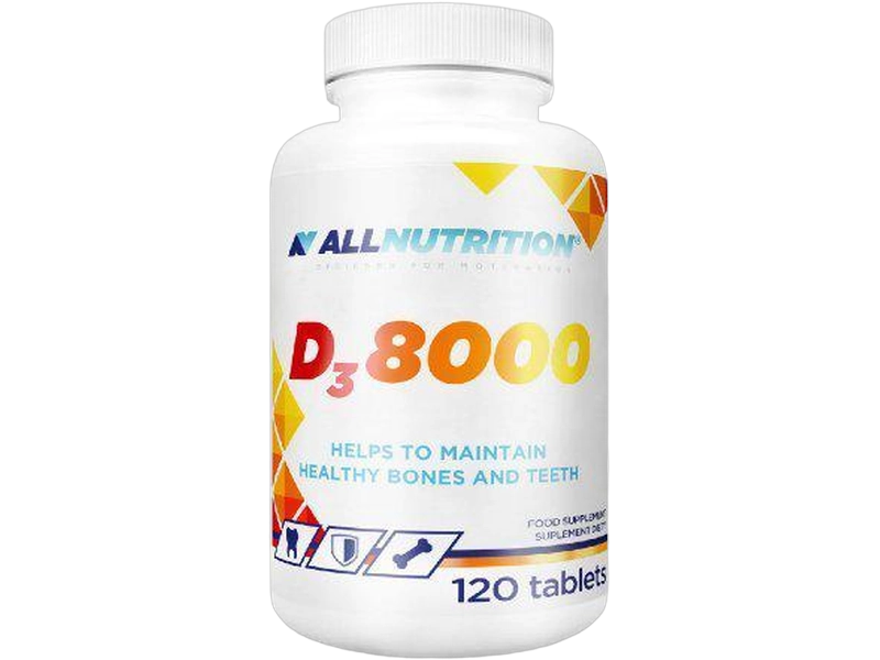 Allnutrition D3 8000, tabletki, 8000 j.m., 120 tabl.
