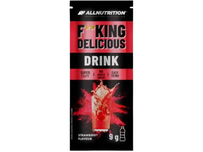Allnutrition Fitking Drink Strawberry Flavour Truskawka, proszek, 9 g