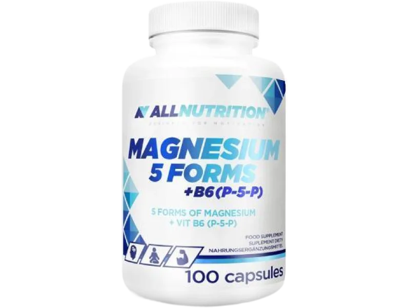 ALLNUTRITION Magnez 5 Form + Witamina B6, kapsułki, 100 kaps.