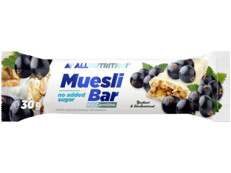 ALLNUTRITION Muesli Bar Baton energetyczny z l-karnityną Czarna porzeczka, 99,9 mg, 30 g