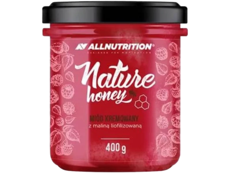 ALLNUTRITION Nature Honey Miód kremowany z maliną, 400 g
