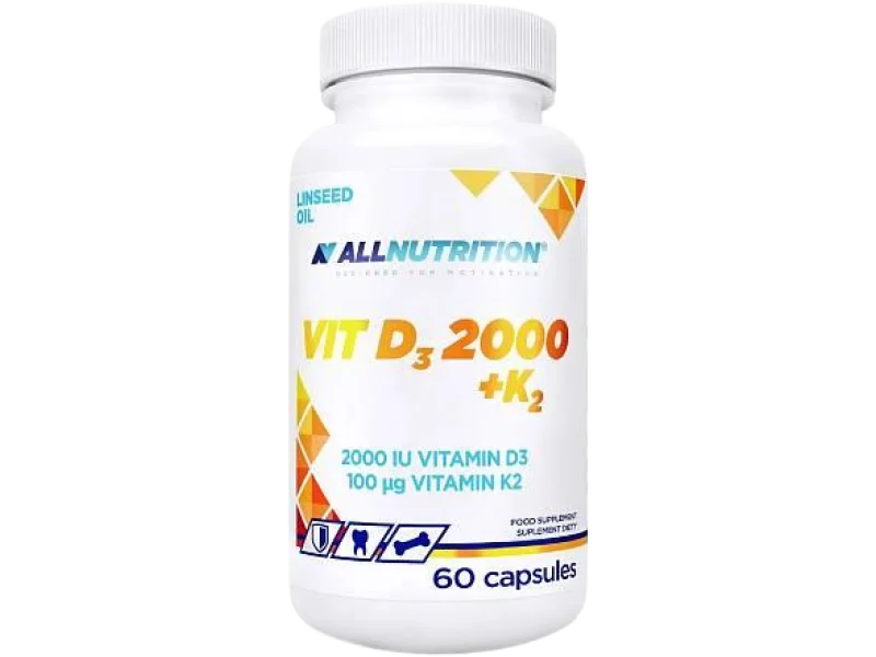 Allnutrition Vit D3 2000 + K2, kapsułki, 60 kaps.
