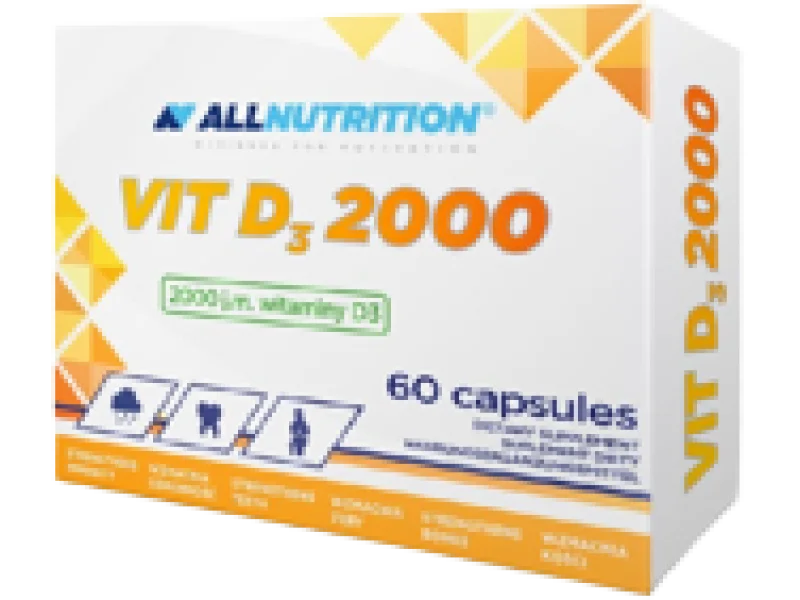 ALLNUTRITION VIT D3 2000, kapsułki miękkie, 2000 j.m., 60 kaps.