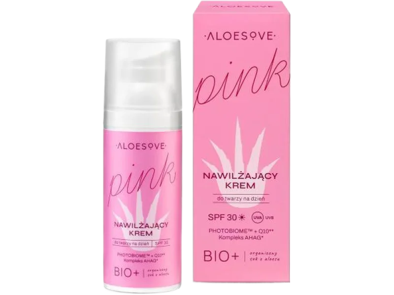 ALOESOVE Pink Krem nawilżający do twarzy na dzień SPF 30, 50 ml