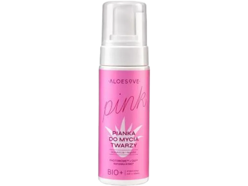 Aloesove Pink pianka myjąca do twarzy, 150 ml
