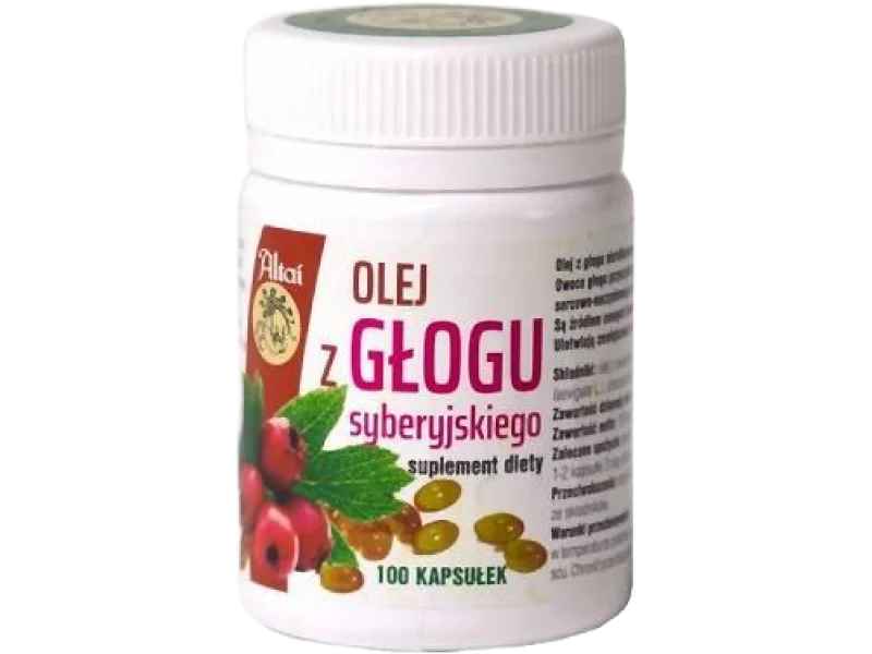 Altai Olej z głogu syberyjskiego, kapsułki, 0,2 g, 100 kaps.