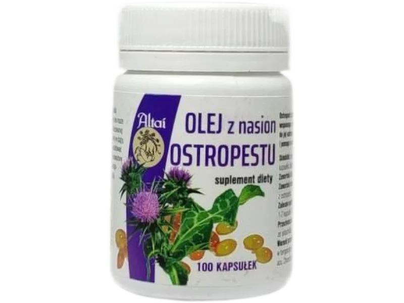 ALTAI Olej z nasion ostropestu, kapsułki, 100 kaps.