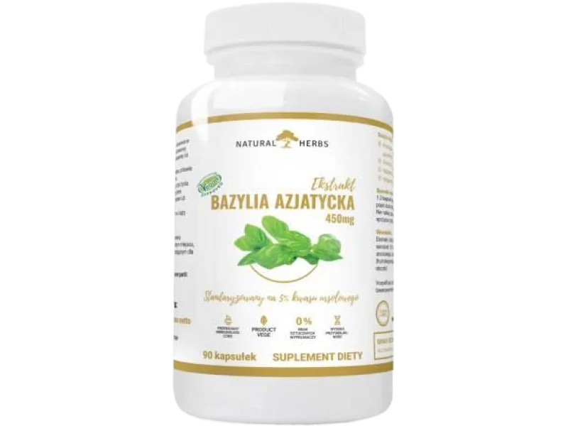 ALTOPHARMA Bazylia Azjatycka, kapsułki, 450 mg, 90 kaps.