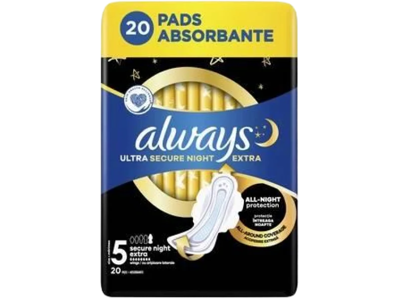 ALWAYS Ultra Secure Night Extra, podpaski, 20 szt.