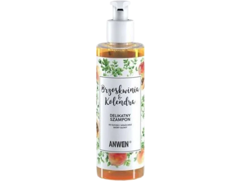 Anwen Brzoskwinia & Kolendra delikatny szampon do suchej i wrażliwej skóry głowy, 200 ml