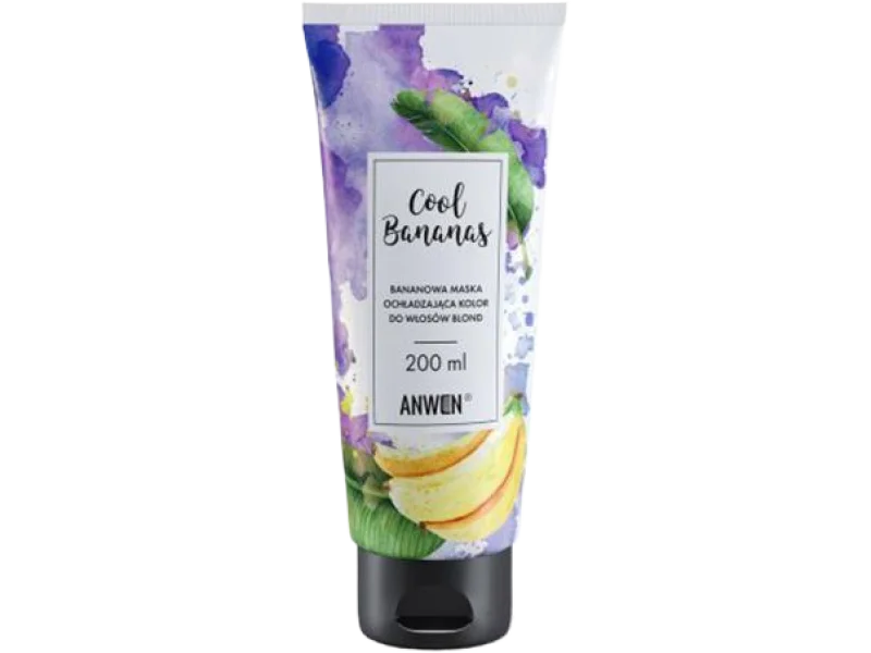 Anwen Cool Bananas bananowa maska ochładzająca kolor do włosów blond, 200 ml