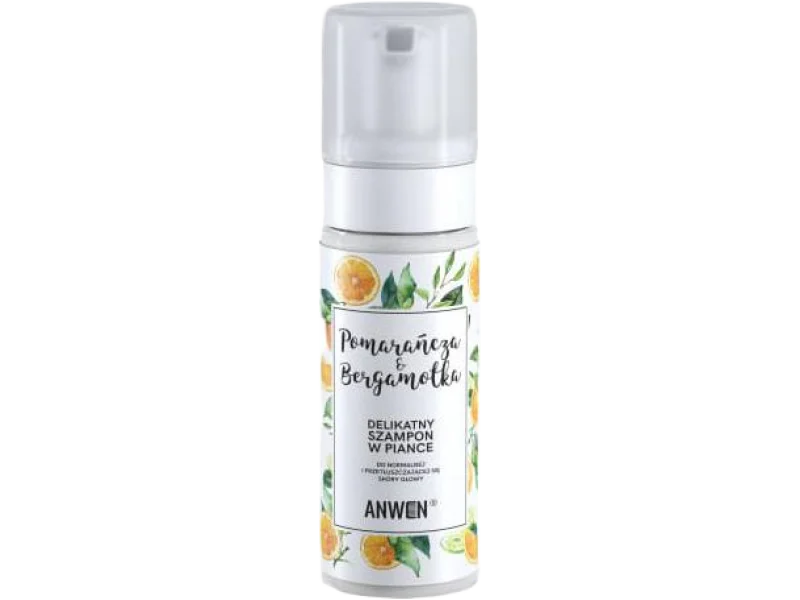 Anwen Pomarańcza & Bergamotka delikatny szampon w piance do normalnej i przetłuszczającej się skóry głowy, 170 ml