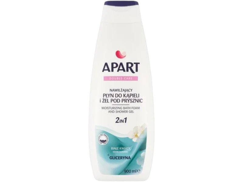 APART Nawilżający płyn do kąpieli i żel pod prysznic 2w1 Białe kwiaty, 900 ml