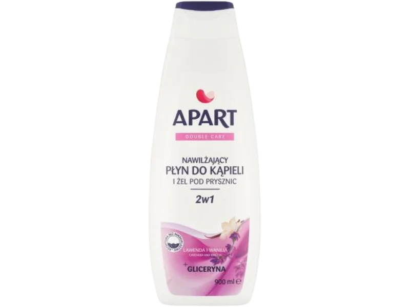 APART Nawilżający płyn do kąpieli i żel pod prysznic 2w1 Lawenda i wanilia, 900 ml