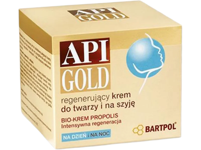 Api Gold Regenerujący krem do twarzy i na szyję z propolisem, 50 ml