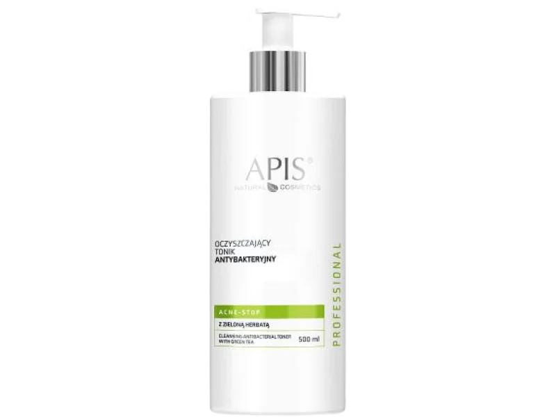 APIS Acne-Stop Oczyszczający tonik antybakteryjny z zieloną herbatą, 500 ml
