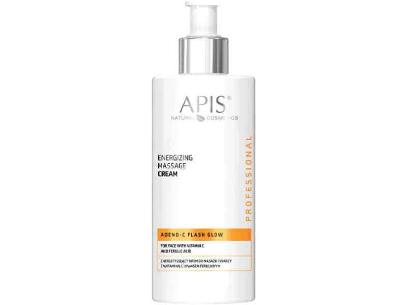 Apis Adeno-C Flash Glow Energetyzujący krem do masażu twarzy z witaminą C i kwasem ferulowym, 200 ml