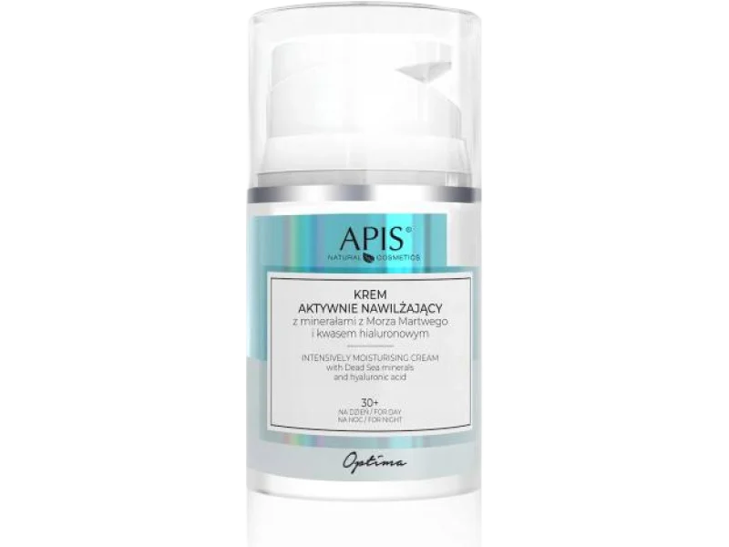 APIS Krem do twarzy aktywnie nawilżający z minerałami z Morza Martwego i kwasem hialuronowym, 50 ml