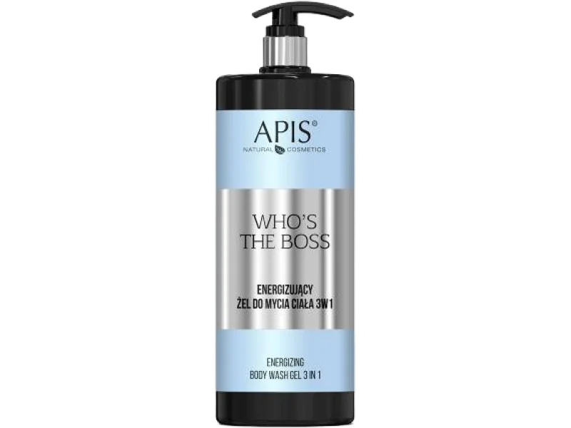 APIS Who’s the Boss Energizujący żel do mycia ciała 3w1 dla mężczyzn, 1000 ml