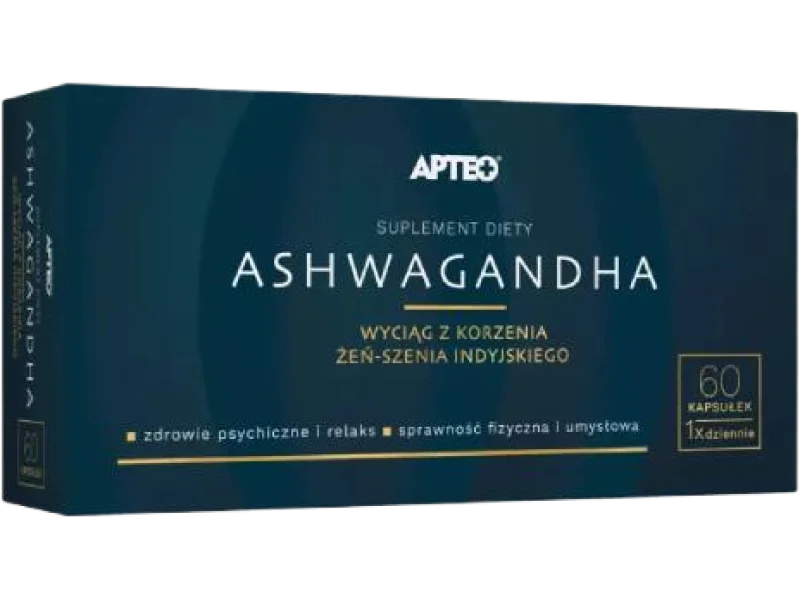 APTEO Ashwagandha, kapsułki twarde, 4%, 60 kaps.