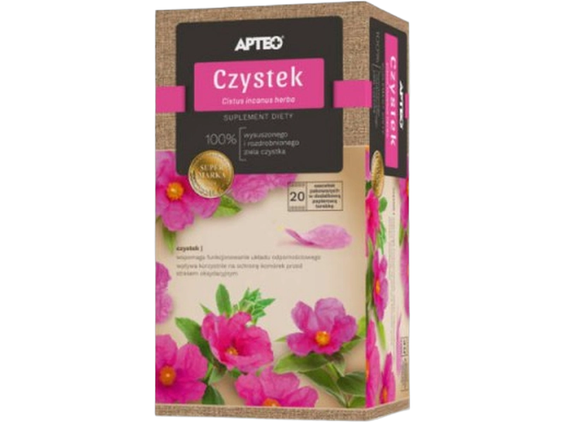 Apteo Czystek, zioła do zaparzania, 20 szt.